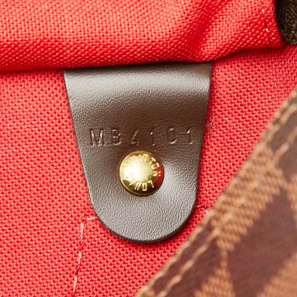 LOUIS VUITTON Authentic Brown Damier Leather Speedy 30 Boston Bag - Picture 12 of 12